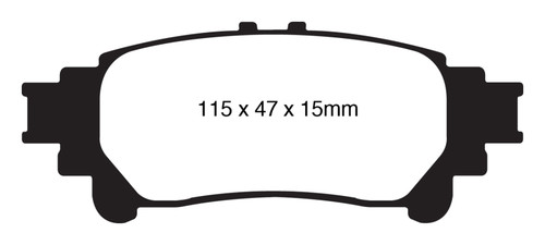 EBC DP41850R Yellowstuff Rear Brake Pads, Lexus GS350 3.5 RWD 2013+