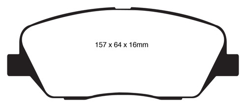 EBC DP41844R Yellowstuff Front Brake Pads, Kia Borrego 3.8 2008-2011