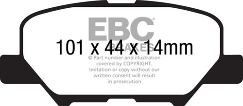 EBC DP62171 Greenstuff 6000 Elite Rear Brake Pads, Mitsubishi Outlander 2.4 FWD 2013+