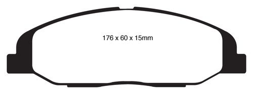 EBC DP31827C Redstuff Ceramic Front Brake Pads, Cadillac CTS 3.0 2008-2013