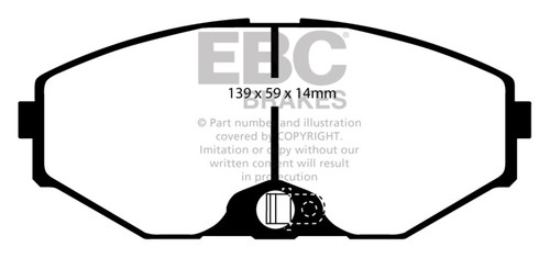 EBC DP41471R Yellowstuff Front Brake Pads, Infiniti J30 3.0 1993-1997