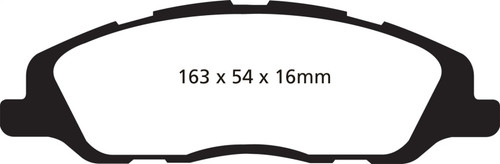 EBC DP31868C Redstuff Ceramic Front Brake Pads, Ford Mustang 3.7 (A/T+Performance Pkg) 2013-2014