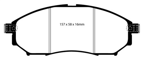 EBC DP31671C Redstuff Ceramic Front Brake Pads, Infiniti EX35 3.5 2008-2013