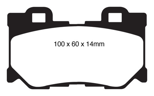 EBC DP41824R Yellowstuff Rear Brake Pads, Infiniti FX50 5.0 2008-2013