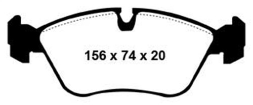 EBC DP4880R Yellowstuff Front Brake Pads, Volvo 850 2.3 Turbo 1993-1997