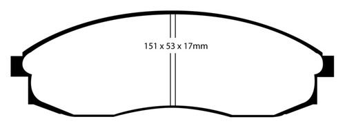 EBC DP31082C Redstuff Ceramic Front Brake Pads, Nissan Skyline (R33) 2.5 GTS 1993-1998