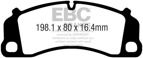 EBC DP42206R Yellowstuff Front Brake Pads, Porsche 911 (991) (Cast Iron Rotor only) 3.8 GT3 2013-2015