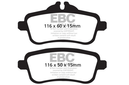EBC DP62137 Greenstuff 6000 Elite Rear Brake Pads, Mercedes-Benz GL350 3.0 TD 2013-2016