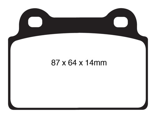EBC DP41985R Yellowstuff Rear Brake Pads, Mitsubishi Lancer Evo 10 2.0 Turbo (1 piece rotor) 2008-2016