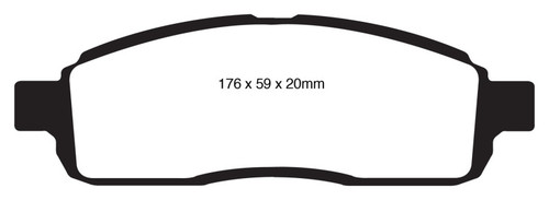 EBC DP41843R Yellowstuff Front Brake Pads, Ford F150 4.6 (2WD) 6 Lug 2009