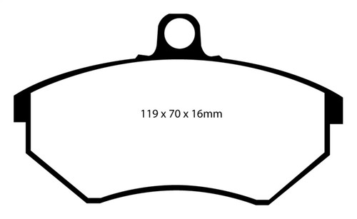 EBC DP4841R Yellowstuff Front Brake Pads, Volkswagen Cabriolet 1.8 1994
