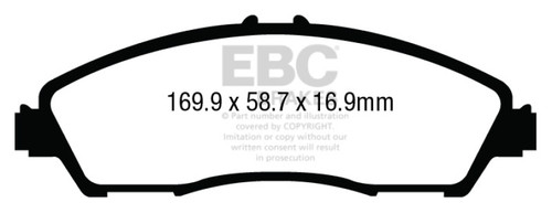 EBC DP63024 Greenstuff 6000 Elite Front Brake Pads, Acura MDX 3.5 2014+