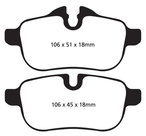 EBC DP42046R Yellowstuff Rear Brake Pads, BMW Z4 3.0 (E89) 2009+