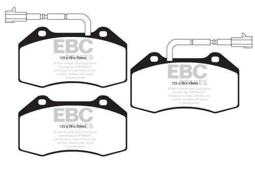 EBC DP22021/2 Greenstuff 2000 Front Brake Pads, Alfa Romeo 4C 1.75 Turbo 2014+