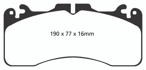 EBC DP21867 Greenstuff 2000 Front Brake Pads, Lexus LS460 4.6 Sport 2009+
