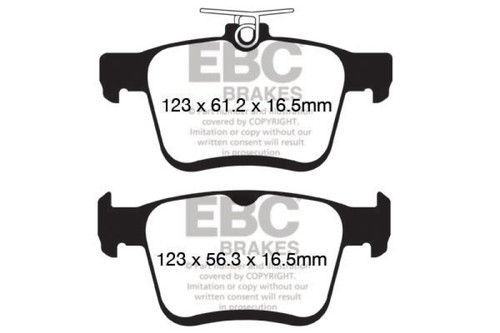 EBC DP22153 Greenstuff 2000 Rear Brake Pads, Audi A3 1.8 Turbo (w/Electronic Parking Brake) 2014+