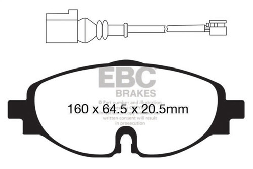 EBC DP42150R Yellowstuff Front Brake Pads, Audi A3 1.8 Turbo 2014+