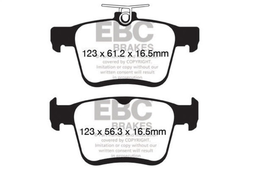 EBC DP42153R Yellowstuff Rear Brake Pads, Audi A3 1.8 Turbo (w/Electronic Parking Brake) 2014+
