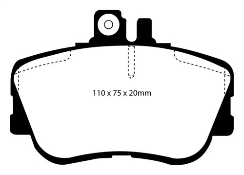 EBC DP3962C Redstuff Ceramic Front Brake Pads, Mercedes-Benz C220 (W202) 2.2 1994-1995