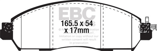 EBC DP22310 Greenstuff 2000 Front Brake Pads, Nissan Leaf Electric 2017+