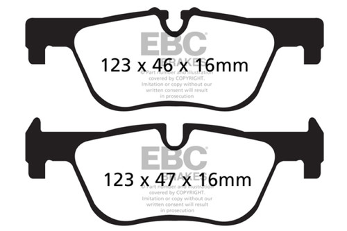 EBC DP22132 Greenstuff 2000 Rear Brake Pads, BMW 228 Coupe 2.0 Turbo ATE calipers 2014+