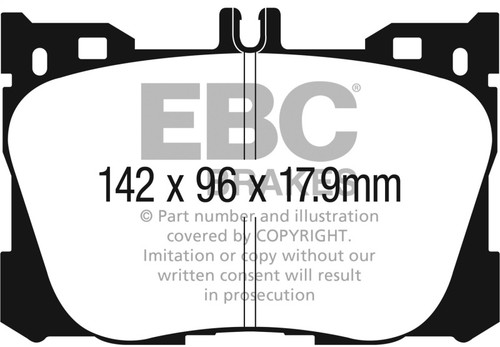 EBC DP23070 Greenstuff 2000 Front Brake Pads, Mercedes-Benz CLS450 (C257) 3.0L Turbo 2019+
