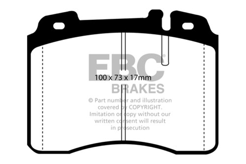 EBC DP2927 Greenstuff 2000 Front Brake Pads, Mercedes-Benz E420 4.2 1994-1996
