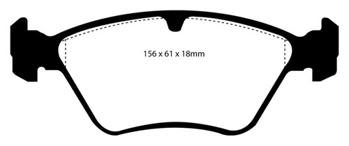 EBC DP3976C Redstuff Ceramic Front Brake Pads, Saab 900 2.0 Turbo 1994-1996