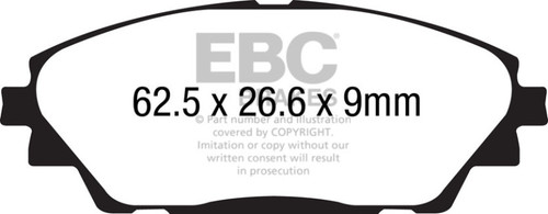 EBC DP22185 Greenstuff 2000 Front Brake Pads, Mazda 3 2.0 (Japan Build) 2014+