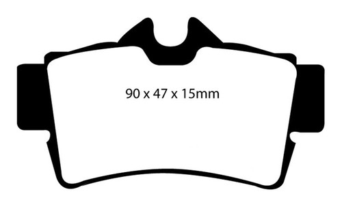 EBC DP51156/2NDX Bluestuff Rear Brake Pads, Ford Mustang 3.8 1994-1998