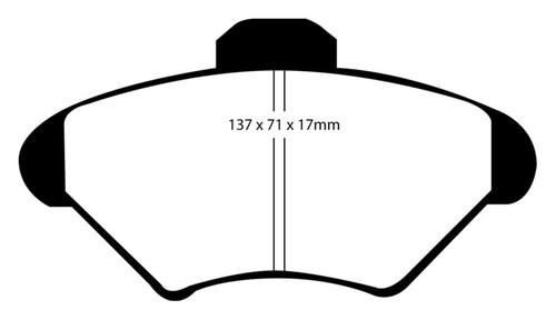 EBC DP41143R Yellowstuff Front Brake Pads, Ford Mustang 3.8 1994-1998