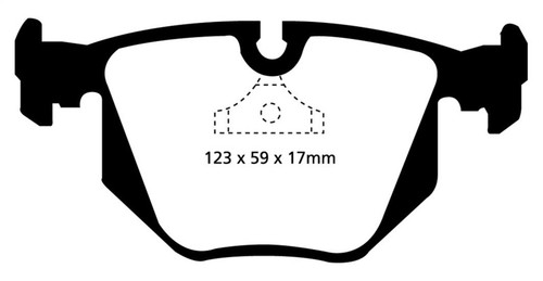 EBC DP3871C Redstuff Ceramic Rear Brake Pads, BMW M5 3.8 (E34) 1994-1999