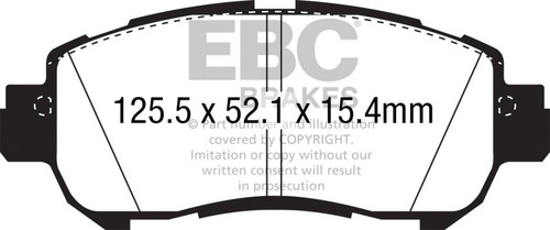 EBC DP62346 Greenstuff 6000 Elite Front Brake Pads, Nissan Kicks 1.6L 2018+