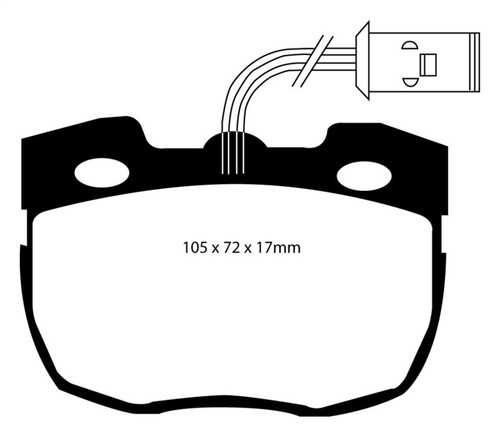 EBC DP6814 Greenstuff 6000 Elite Front Brake Pads, Land Rover Discovery (Series 1) 3.9 1995-1996