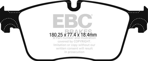 EBC DP62253 Greenstuff 6000 Elite Front Brake Pads, Jaguar I-Pace Electric 2020+
