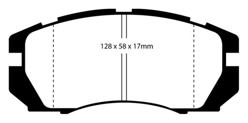 EBC DP4966R Yellowstuff Front Brake Pads, Subaru Impreza 2.2 1995-1996