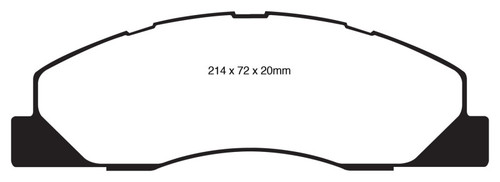 EBC DP61847 Greenstuff 6000 Elite Front Brake Pads, Dodge Ram 2500 Pick-up 5.7 2WD/4WD 2009-2011