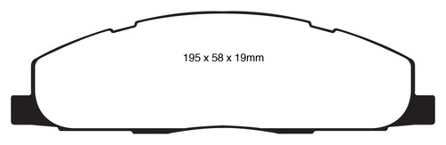 EBC DP61848 Greenstuff 6000 Elite Rear Brake Pads, Dodge Ram 2500 Pick-up 5.7 2WD/4WD 2009-2011