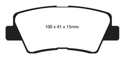EBC DP42031R Yellowstuff Rear Brake Pads, Hyundai Azera 3.3 2009-2011