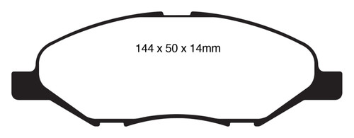 EBC DP21832 Greenstuff 2000 Front Brake Pads, Nissan Versa 1.6 2009-2011