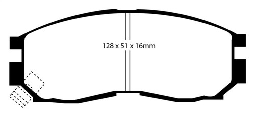 EBC DP4830R Yellowstuff Front Brake Pads, Chrysler Sebring Coupe 2.0 1995-1999