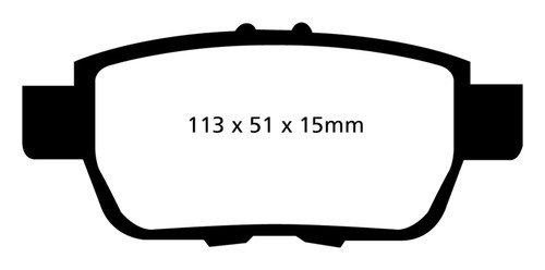 EBC DP41754R Yellowstuff Rear Brake Pads, Acura TL 3.5 2009-2014
