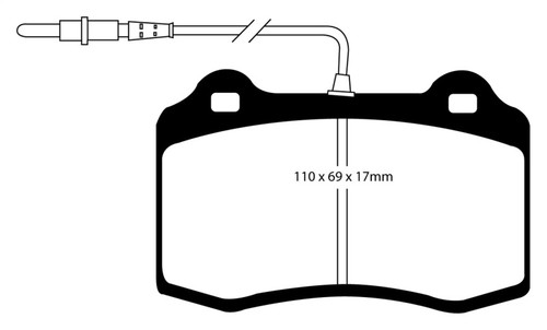 EBC DP21031 Greenstuff 2000 Front Brake Pads, Alfa Romeo GTV 3.0 (Brembo) 1996-2003