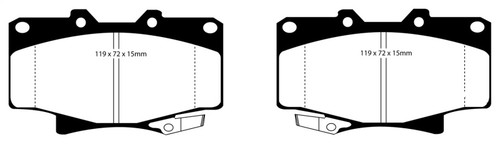 EBC DP4992R Yellowstuff Front Brake Pads, Lexus LX450 4.5 1996-1997