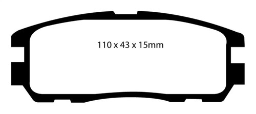 EBC DP6974 Greenstuff 6000 Elite Rear Brake Pads, Acura SLX 3.2 1996-1998