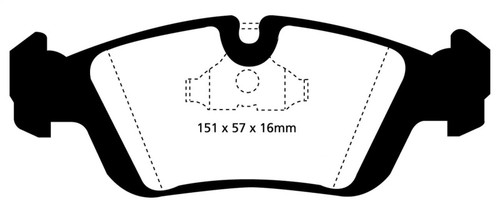 EBC DP4914R Yellowstuff Front Brake Pads, BMW Z3 1.9 1996-1998