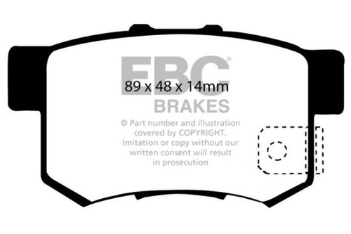 EBC DP21193 Greenstuff 2000 Rear Brake Pads, Acura CL 2.2 1997