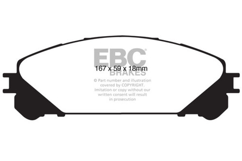 EBC DP21837 Greenstuff 2000 Front Brake Pads, Lexus NX200t 2.0 Turbo 2015+