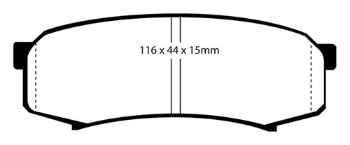 EBC DP6993 Greenstuff 6000 Elite Rear Brake Pads, Lexus GX460 4.6 2010+