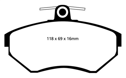 EBC DP31112C Redstuff Ceramic Front Brake Pads, Volkswagen Cabriolet 2.0 1997-2002